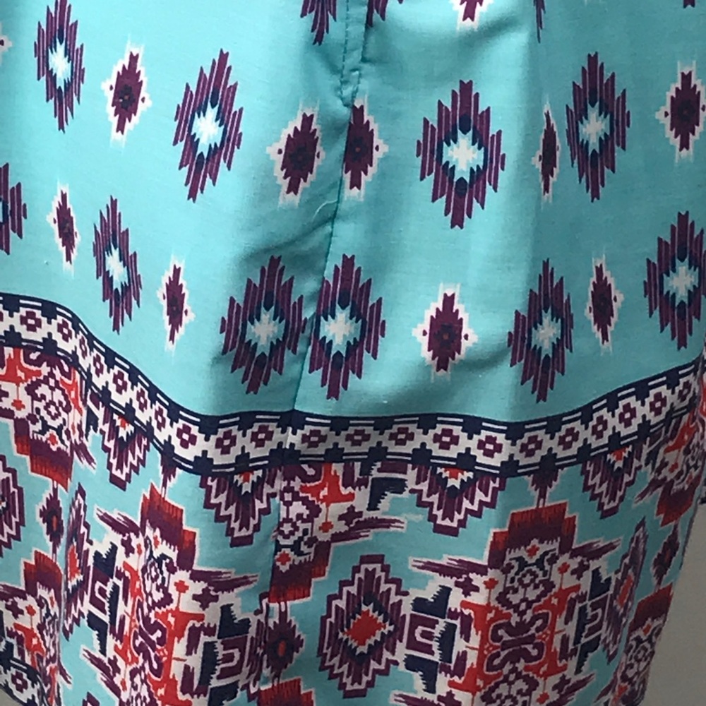 NWT Aztec Print Strapless Fit and Flare Dress - Picture 4 of 6
